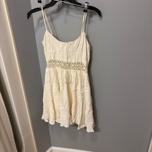 For Love And Lemons Cream Fringe Mini Dress XS - Picture 2 of 8